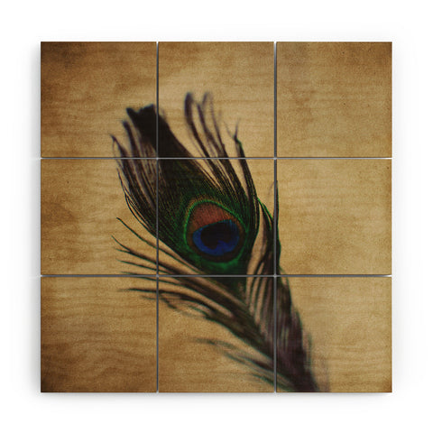Chelsea Victoria Peacock Feather 2 Wood Wall Mural
