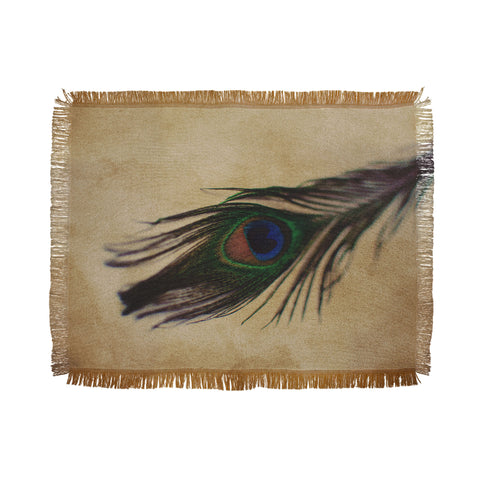 Chelsea Victoria Peacock Feather 2 Throw Blanket