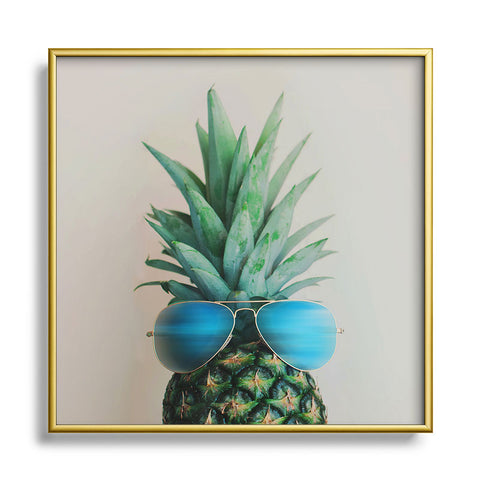 Chelsea Victoria Pineapple In Paradise Metal Square Framed Art Print