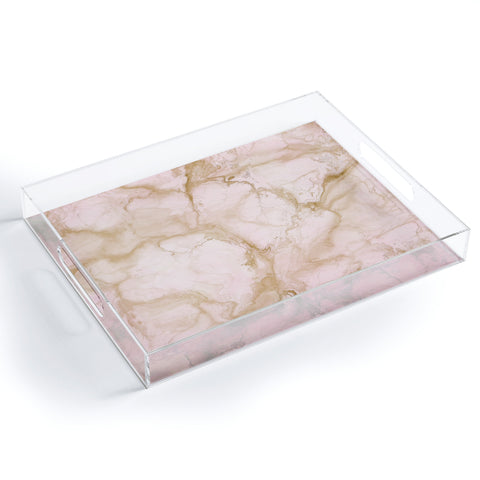 Chelsea Victoria Pink Marble Acrylic Tray