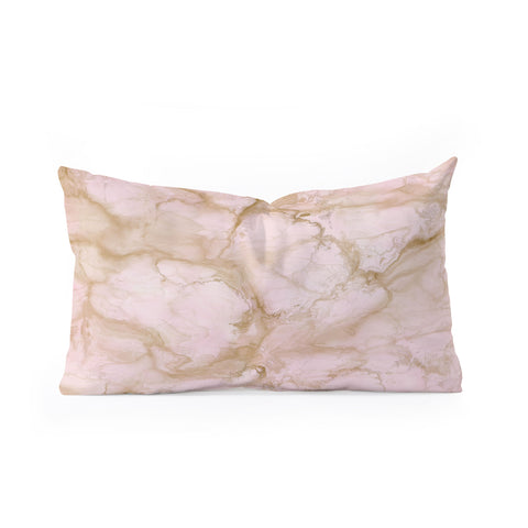 Chelsea Victoria Pink Marble Oblong Throw Pillow