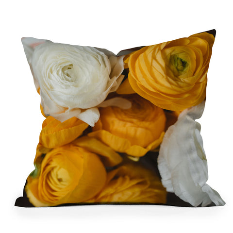 Chelsea Victoria Ranunculus Bouquet Throw Pillow