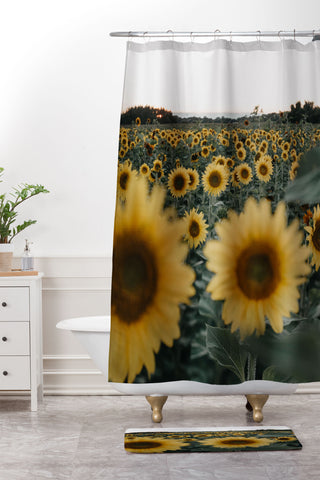 Chelsea Victoria Root and Bloom Shower Curtain And Mat