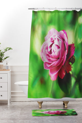 Chelsea Victoria Rose Garden Shower Curtain And Mat