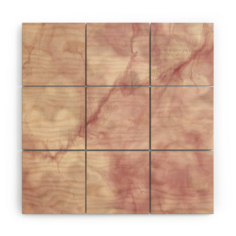 Chelsea Victoria Rose gold marble Wood Wall Mural