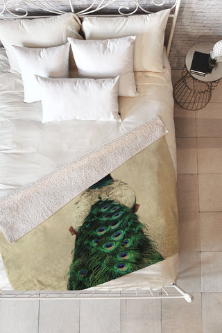 Chelsea Victoria Shake Your Tailfeather Fleece Throw Blanket