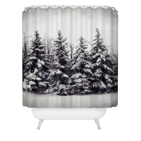 Chelsea Victoria Snow and Pines Shower Curtain