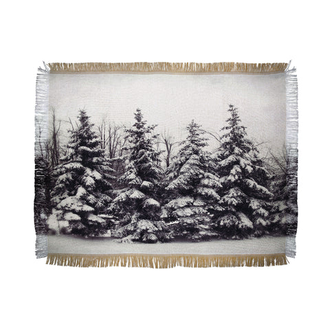 Chelsea Victoria Snow and Pines Throw Blanket