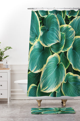 Chelsea Victoria Some Like It Hosta Shower Curtain And Mat