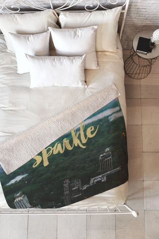 Chelsea Victoria sparkle manhattan Fleece Throw Blanket