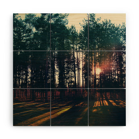 Chelsea Victoria Sun and Trees Wood Wall Mural