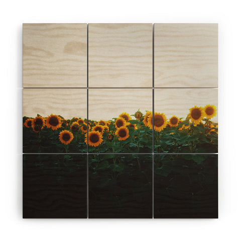 Chelsea Victoria Sunflower Fields Wood Wall Mural