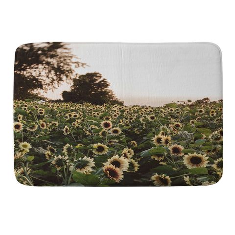 Chelsea Victoria Sunset Sunflowers Memory Foam Bath Mat