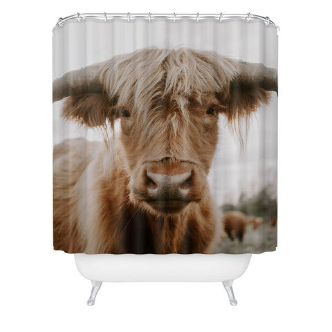 Chelsea Victoria The Curious Cow Shower Curtain