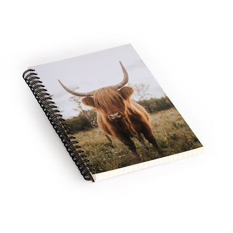 Chelsea Victoria The Curious Highland Cow Spiral Notebook
