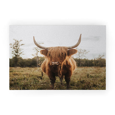 Chelsea Victoria The Curious Highland Cow Welcome Mat
