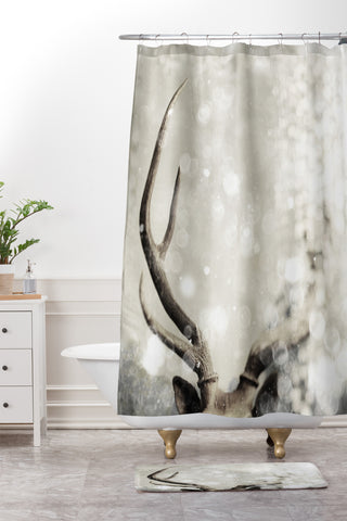 Chelsea Victoria The Diamond Deer Shower Curtain And Mat