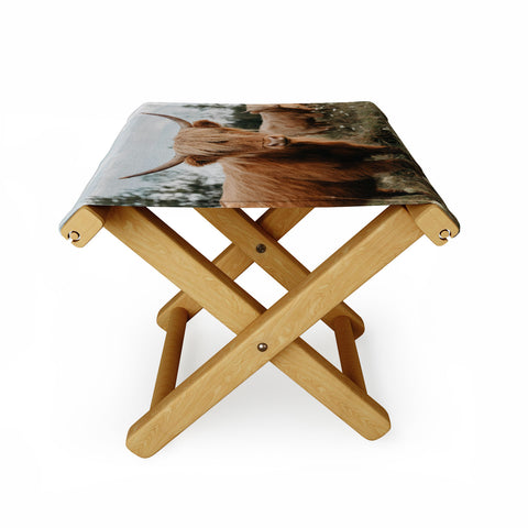 Chelsea Victoria The Furry Highland Cow Folding Stool