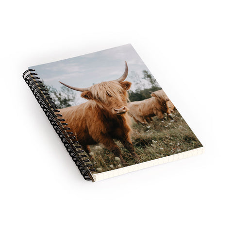 Chelsea Victoria The Furry Highland Cow Spiral Notebook
