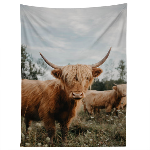 Chelsea Victoria The Furry Highland Cow Tapestry