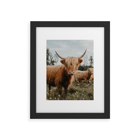 Chelsea Victoria The Furry Highland Cow Framed Art Print