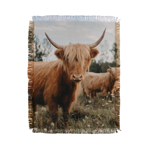 Chelsea Victoria The Furry Highland Cow Throw Blanket