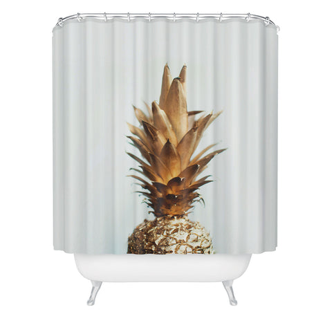 Chelsea Victoria The Gold Pineapple Shower Curtain