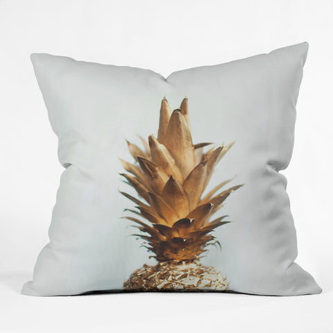 Chelsea Victoria The Gold Pineapple Outdoor Throw Pillow
