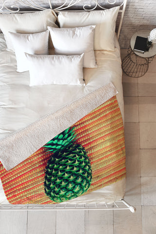 Chelsea Victoria The Pineapple Fleece Throw Blanket