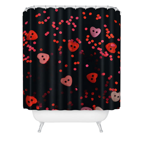 Chelsea Victoria Valentine Confetti Shower Curtain