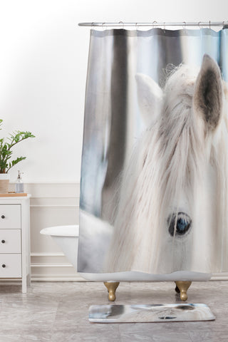 Chelsea Victoria White Knight Shower Curtain And Mat