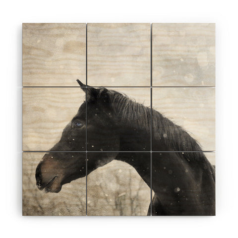 Chelsea Victoria Winter Horse Wood Wall Mural