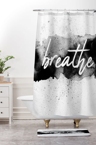 Chelsea Victoria Yogi Breathe Shower Curtain And Mat