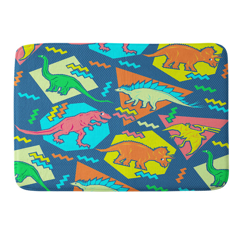 Chobopop 90s Dinosaur Pattern Memory Foam Bath Mat