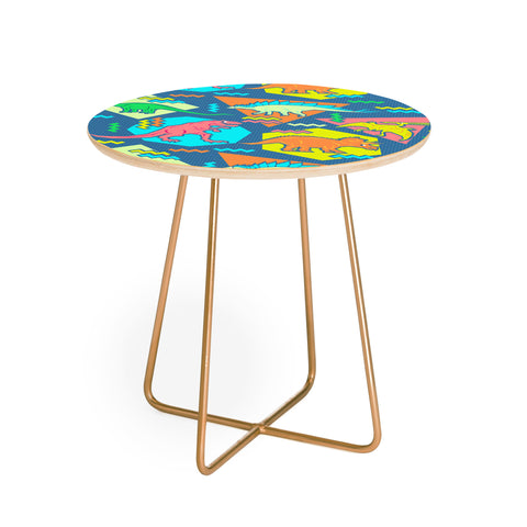 Chobopop 90s Dinosaur Pattern Round Side Table