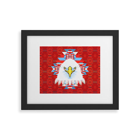 Chobopop American Flag Eagle Framed Art Print