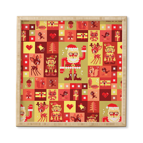 Chobopop Christmas Pattern Nr 2 Framed Wall Art