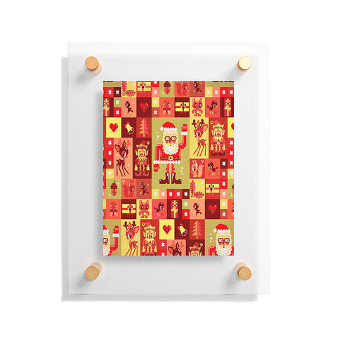 Chobopop Christmas Pattern Nr 2 Floating Acrylic Print