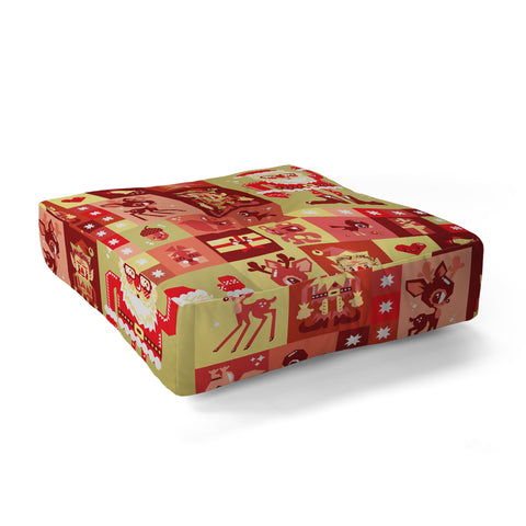 Chobopop Christmas Pattern Nr 2 Floor Pillow Square