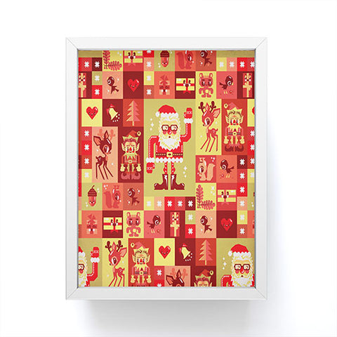 Chobopop Christmas Pattern Nr 2 Framed Mini Art Print