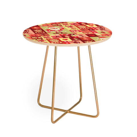 Chobopop Christmas Pattern Nr 2 Round Side Table