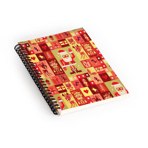 Chobopop Christmas Pattern Nr 2 Spiral Notebook