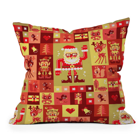 Chobopop Christmas Pattern Nr 2 Throw Pillow