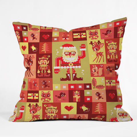 Chobopop Christmas Pattern Nr 2 Outdoor Throw Pillow