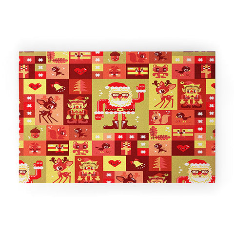 Chobopop Christmas Pattern Nr 2 Welcome Mat
