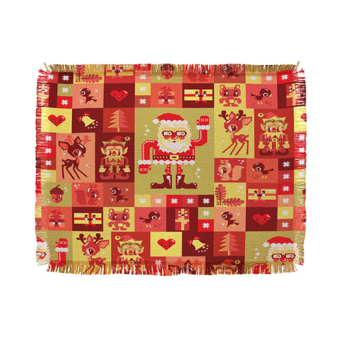 Chobopop Christmas Pattern Nr 2 Throw Blanket