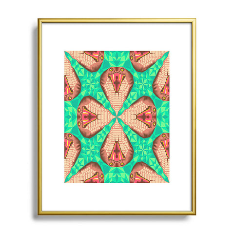 Chobopop Cobra Snake Pattern No 2 Metal Framed Art Print