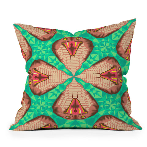 Chobopop Cobra Snake Pattern No 2 Throw Pillow