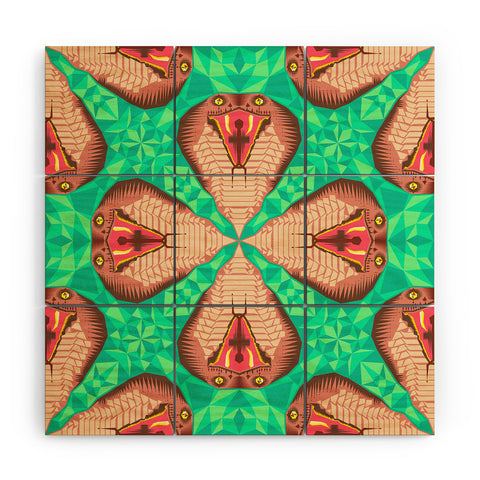 Chobopop Cobra Snake Pattern No 2 Wood Wall Mural