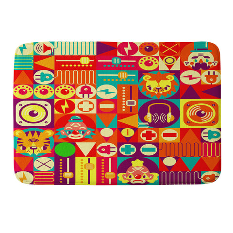 Chobopop Electro Circus Memory Foam Bath Mat